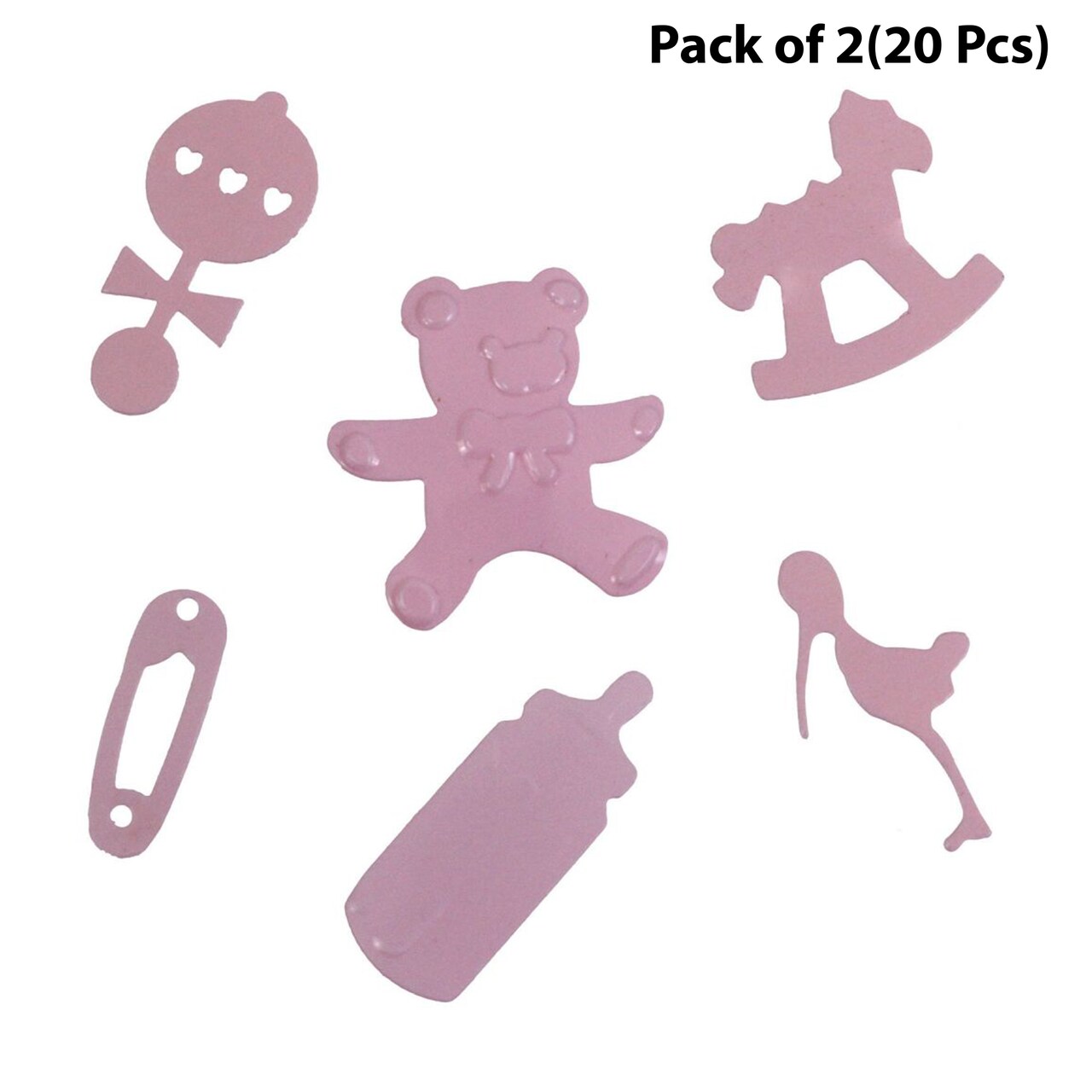 Baby Shapes Confetti Pink 1/4-3/4 inch, 6 Styles, Geometric Celebration Assortment | RAHEEV®